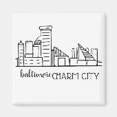 Baltimore Skyline Magneet (Voorkant)