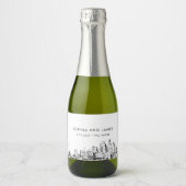 Baltimore Skyline Mini Sparkling Wijnetiket (Voorkant)