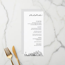 Baltimore Skyline Modern huwelijksdiner Menu
