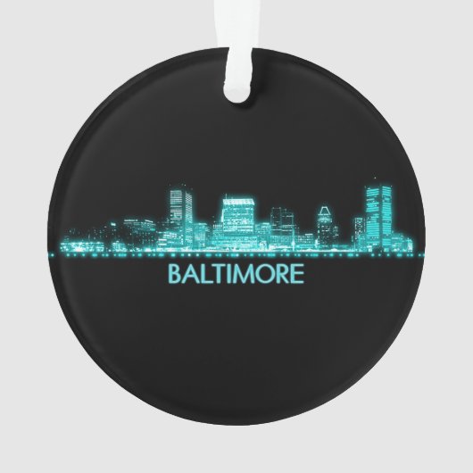 Baltimore Skyline Ornament (achterkant)