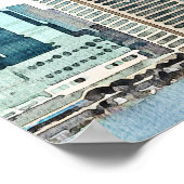 BALTIMORE Skyline repetitie diner welkomstbord Poster (Hoek)