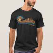 Baltimore Skyline Retro Baltimore Fan Maryland T-shirt (Voorkant)