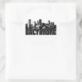 Baltimore Skyline Ronde Sticker (Tas)