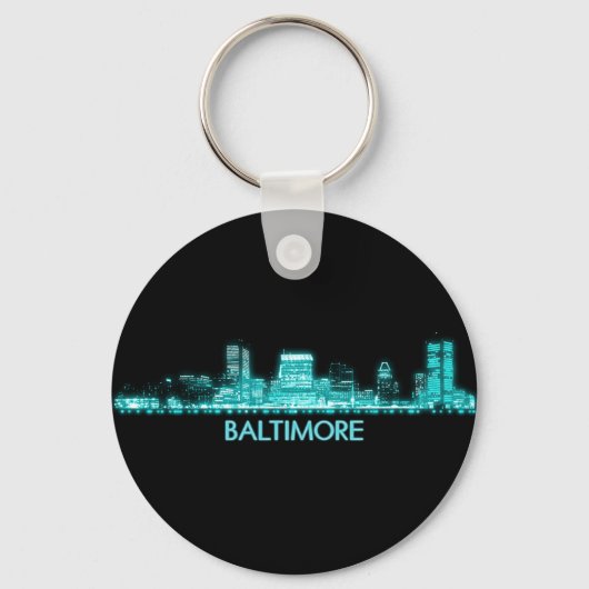 Baltimore Skyline Sleutelhanger (Voorkant)