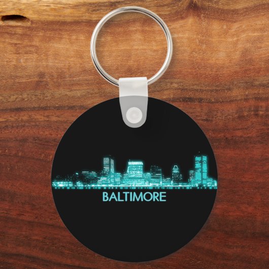 Baltimore Skyline Sleutelhanger (Voorkant)