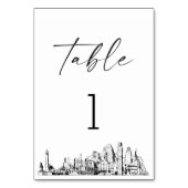 Baltimore Skyline Tafelnummer 3.5x5 Kaart (Achterkant)