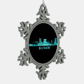 Baltimore Skyline Tin Sneeuwvlok Ornament (Links)