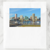 Baltimore Skyline van Federal Hill Rechthoekige Sticker (Tas)
