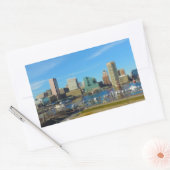 Baltimore Skyline van Federal Hill Rechthoekige Sticker (Envelop)