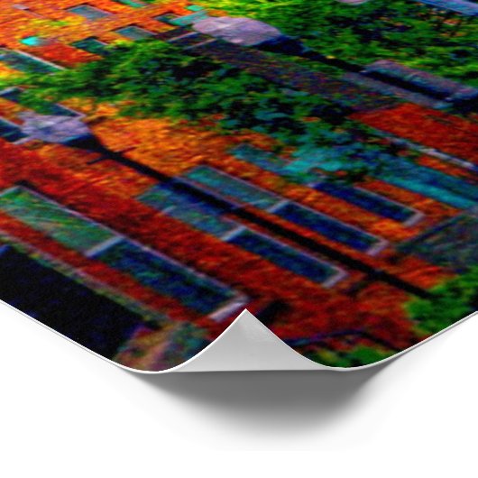 Baltimore Skyline van Johns Hopkins, Maryland Poster (Hoek)