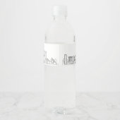 Baltimore Skyline | Welkomstbericht Waterfles Etiket (Achterkant)