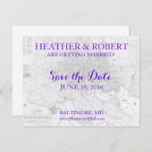 Baltimore sparen de  Kaart van de Datum (grijs) (Voorkant / Achterkant)