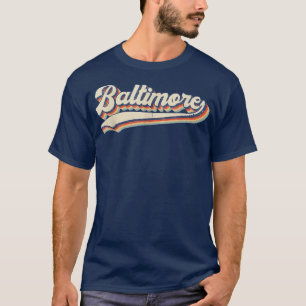 Baltimore Sports Name Retro Gift Mannen Women T-shirt