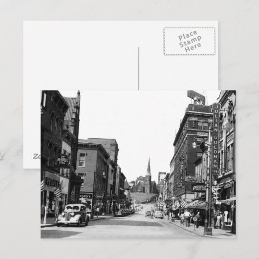 Baltimore St., Cumberland, MD Briefkaart (Voorkant / Achterkant)