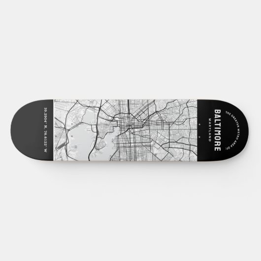Baltimore Stadsplattegrond Skateboard (Horizontaal)