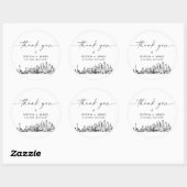 Baltimore Thank You Favor 3" (vel van 6) Ronde Sticker (Vel)