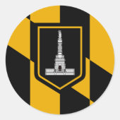 Baltimore, Verenigde Staten Ronde Sticker (Voorkant)
