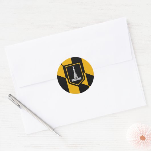 Baltimore, Verenigde Staten Ronde Sticker (Envelop)