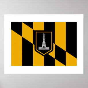 Baltimore Vlag Poster