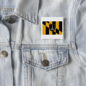 Baltimore Vlag Vierkante Button 5,1 Cm (In situ)