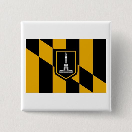 Baltimore Vlag Vierkante Button 5,1 Cm (Voorkant)