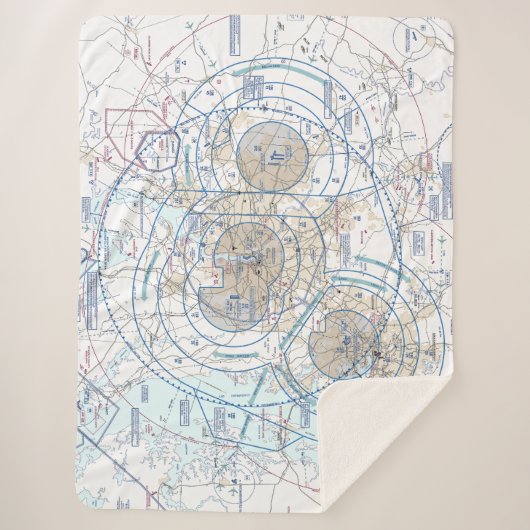 Baltimore Washington Flyway Chart Sherpa Deken (Voorkant)
