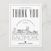Baltimore Wedding | Bedankt voor komst! Briefkaart (Voorkant)