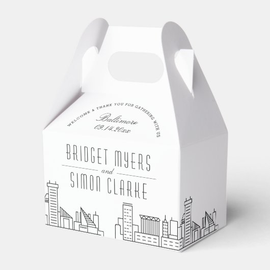 Baltimore Wedding Favor Box Bedankdoosjes (Voorkant Zijde)