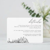 Baltimore Wedding Hotel Kamer Blok Details Informatiekaartje (Staand voorkant)