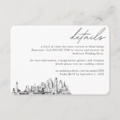 Baltimore Wedding Hotel Kamer Blok Details Informatiekaartje (Voorkant)