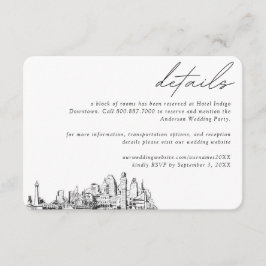 Baltimore Wedding Hotel Kamer Blok Details Informatiekaartje