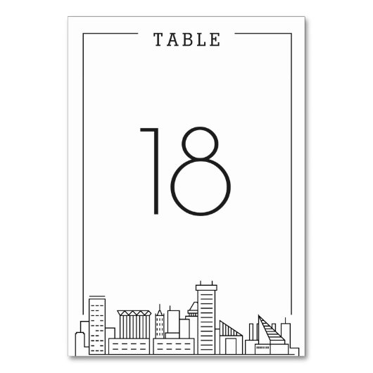 Baltimore Wedding | Tabelnummer Kaart (Voorkant)