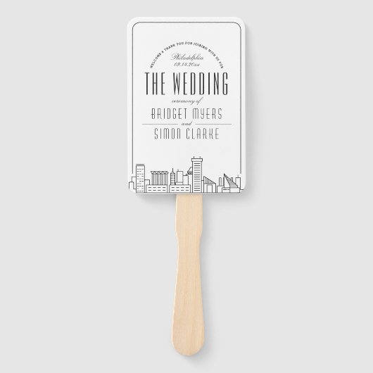 Baltimore Wedding | Weddenschap-programma Hand Fan Handwaaier (Voorkant)