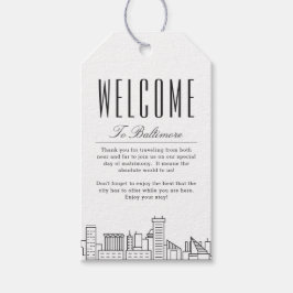 Baltimore Wedding | Welkomstbericht Cadeaulabel
