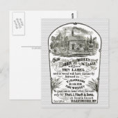 Baltimore Whiskey Vintage 1867 Briefkaart (Voorkant / Achterkant)