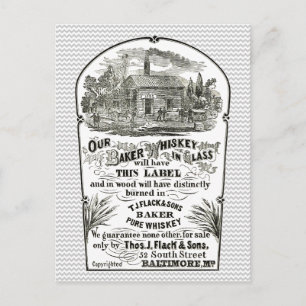 Baltimore Whiskey Vintage 1867 Briefkaart