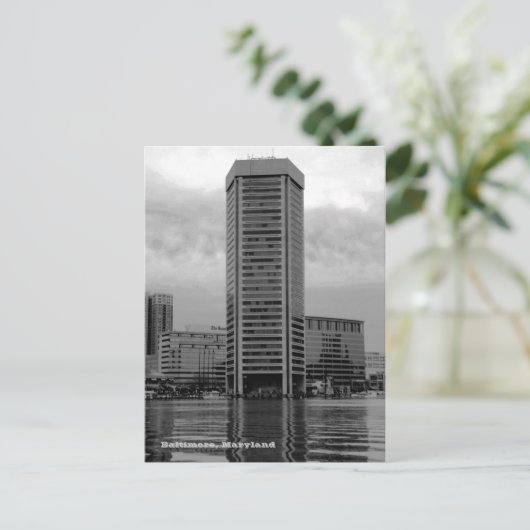 Baltimore World Trade Center Briefkaart (Staand voorkant)