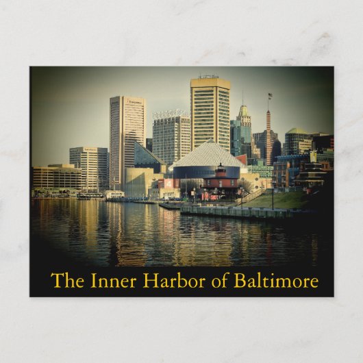 Baltimore's binnenhaven briefkaart (Voorkant)