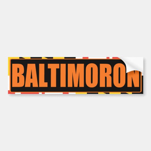 "Baltimoron"-Bumpersticker Bumpersticker (Voorkant)