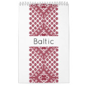 Baltisch Lets Traditioneel Volkspatroon Kalender (Hoes)