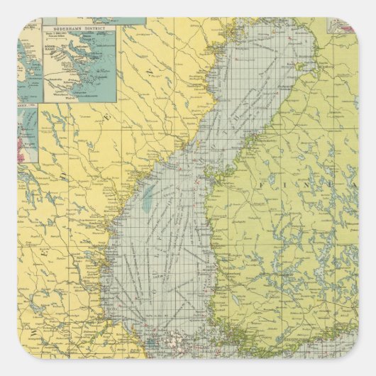 Baltisch Zee Vierkante Sticker (Voorkant)