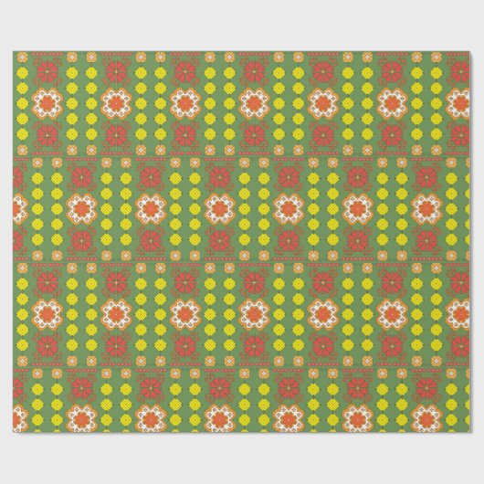 Baltisch zonnepatroon cadeaupapier (Vlak)