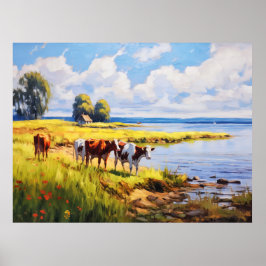 Baltische Bodden Bliss Vreedzame Respite te midden Poster