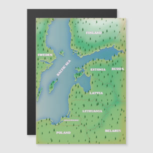 Baltische kaart van het zee