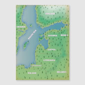 Baltische kaart van het zee (Voorkant)