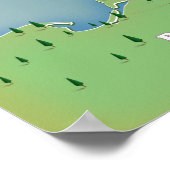 Baltische kaart van het zee poster (Hoek)