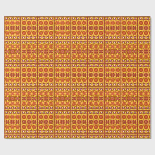 Baltische Star-ontwerp Cadeaupapier (Vlak)