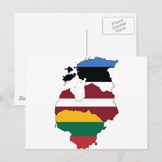 Baltische staten briefkaart (Voorkant / Achterkant)
