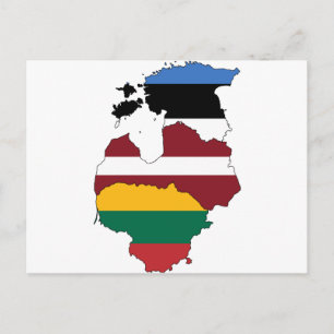 Baltische staten briefkaart