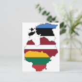 Baltische staten briefkaart (Staand voorkant)